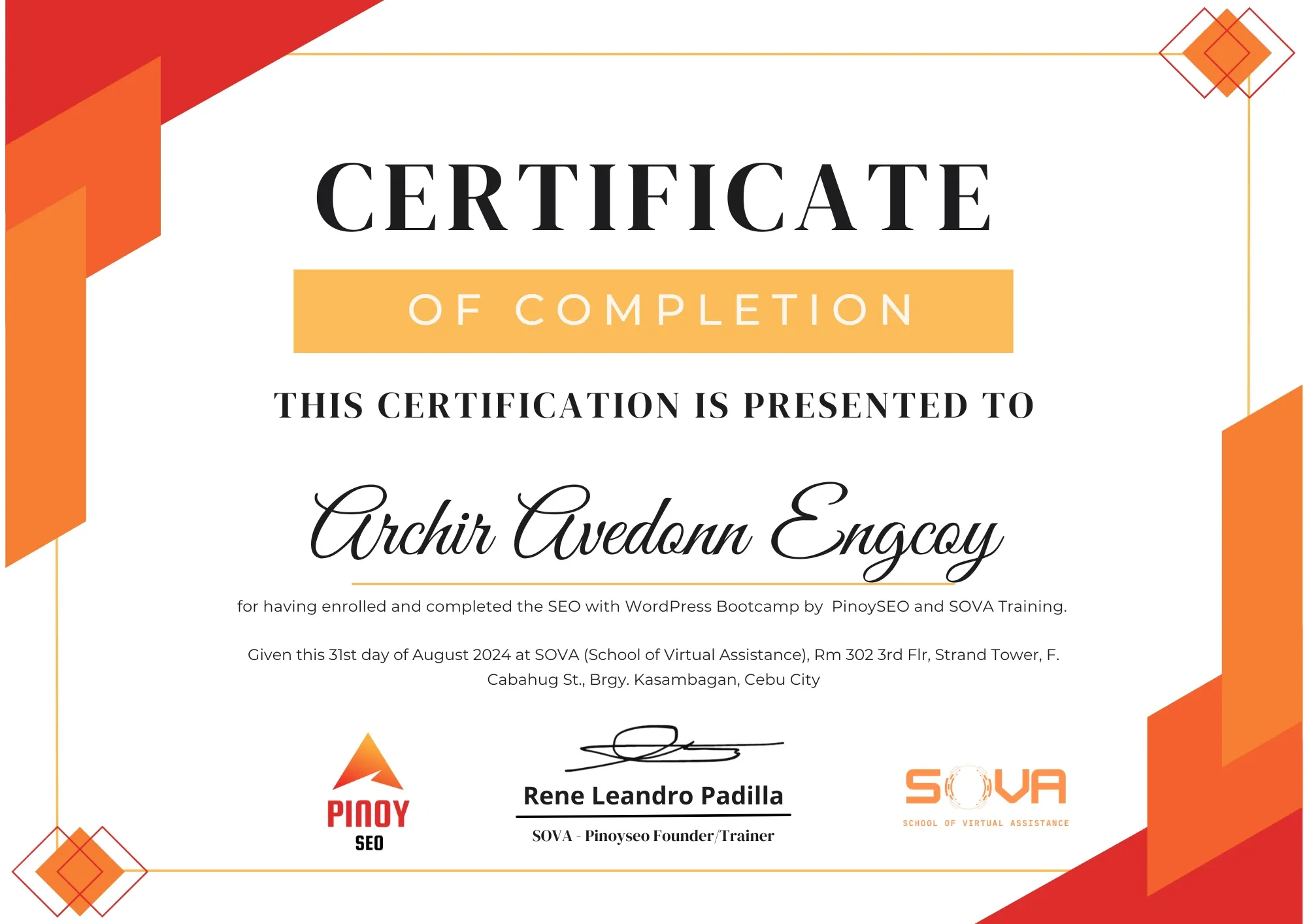 aaMe wordpress + seo certificate