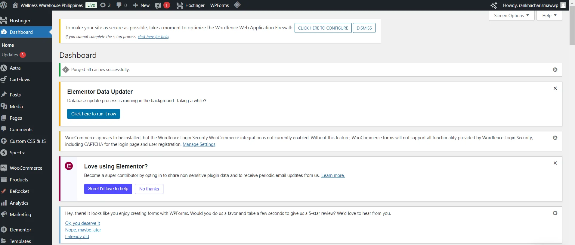 wellness website backend